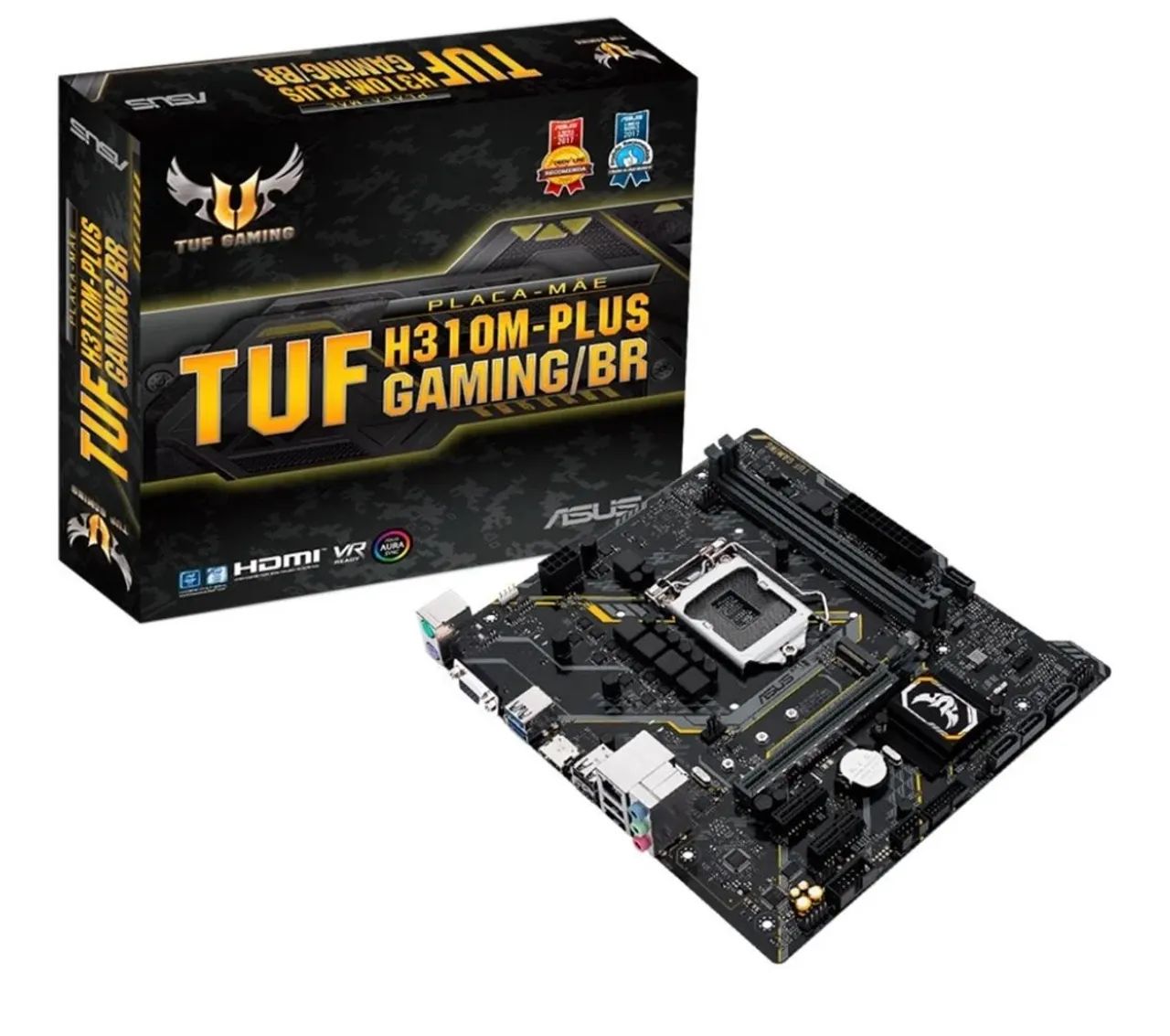 Placa-Mãe ASUS TUF Gaming H310M-Plus/BR, Intel LGA 1151, mATX, DDR4, Preto