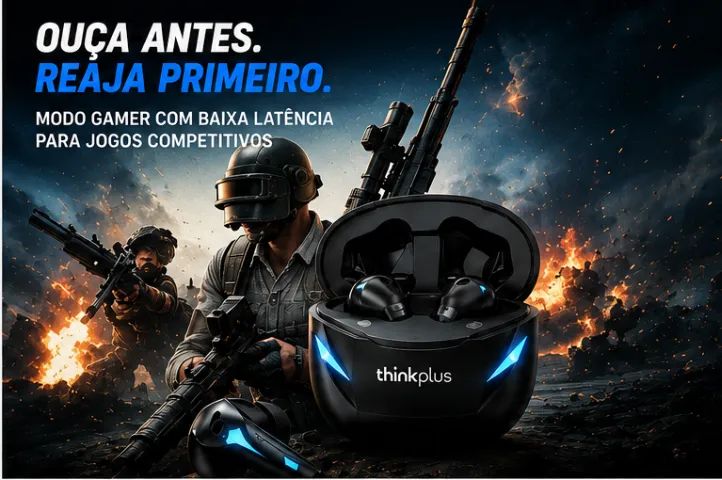 Fone Bluetooth TWS GM2 Pro Novo - Modo Gamer e Microfone - Foto 5