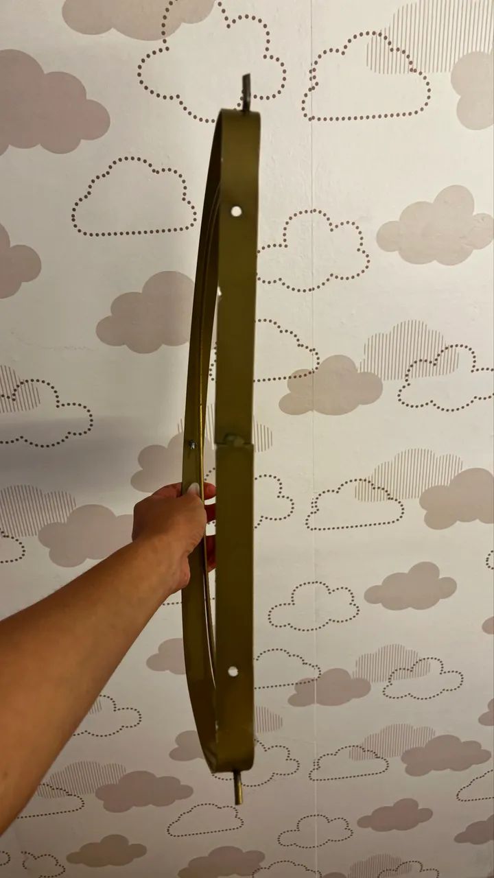 Dossel de parede liso, largo e dourado  - Foto 4