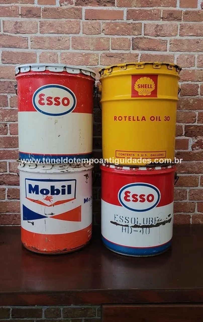 Latas óleo Antigas