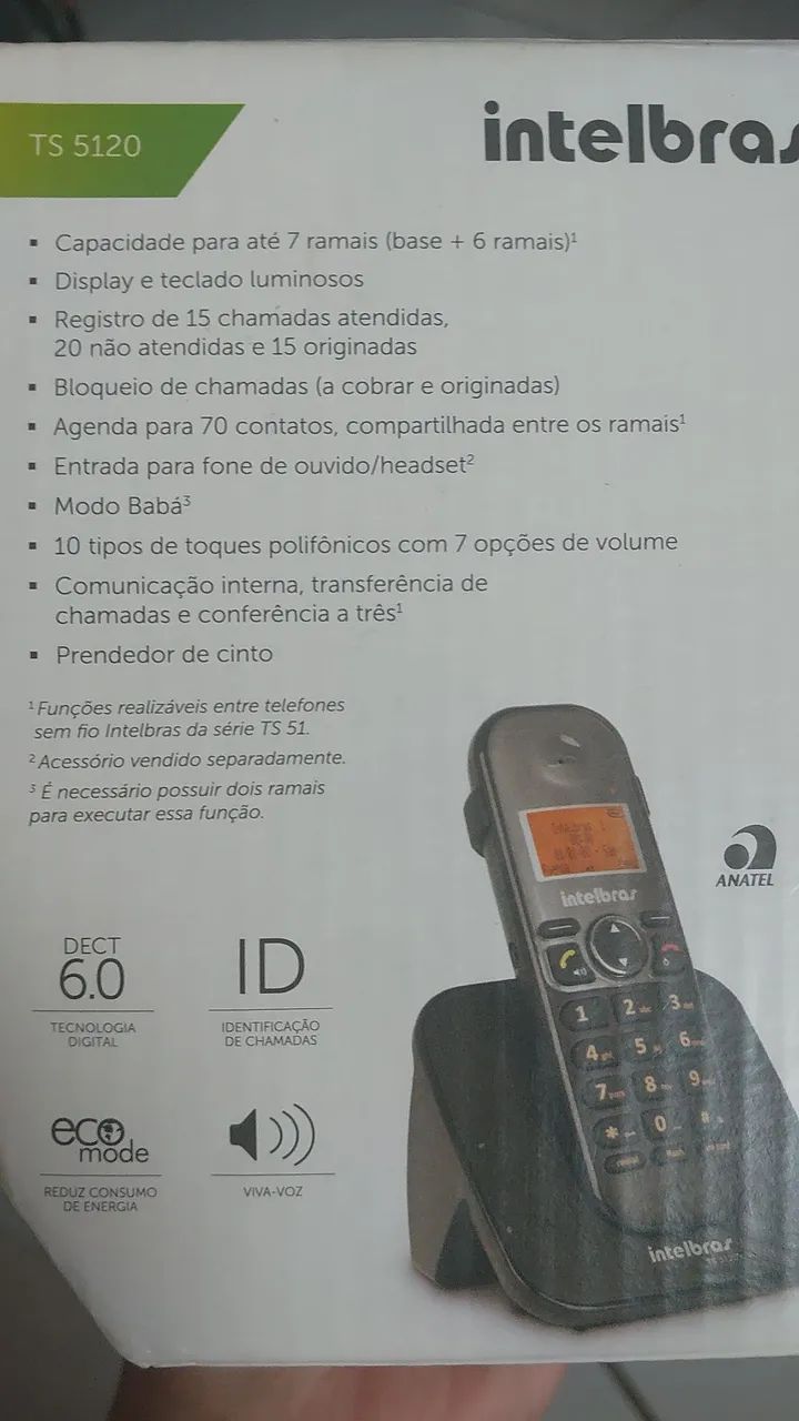 Telefone fixo sem fio digital  - Foto 2