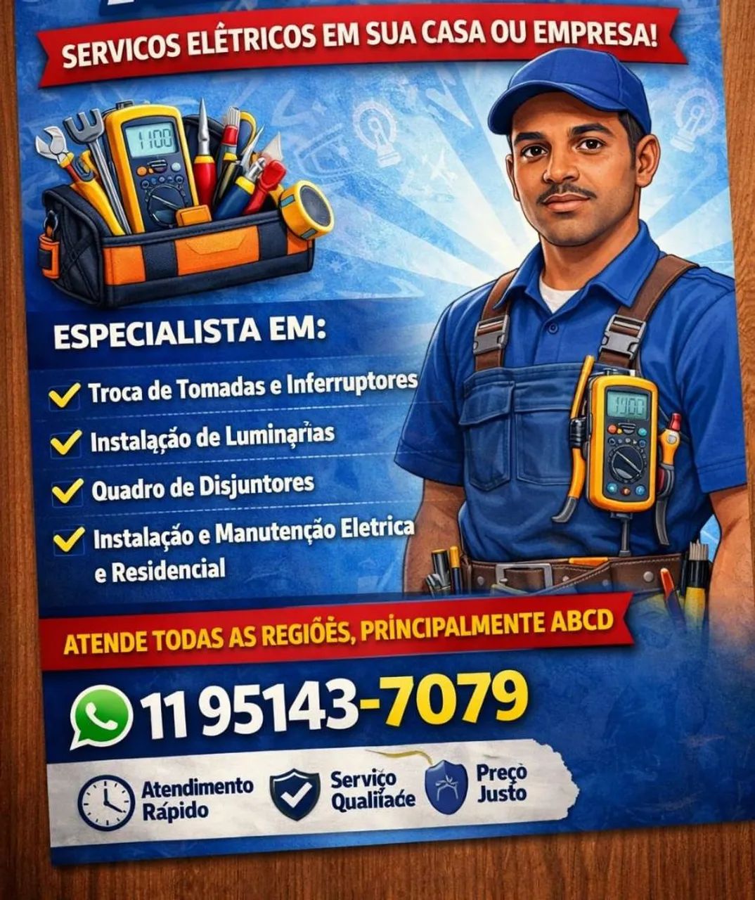 Eletricista Comercial, Predial e Residencial 