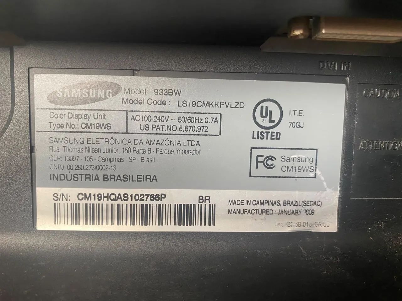 Monitor LCD Samsung 19 Polegadas - Foto 3