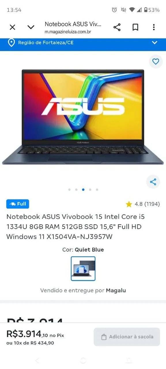 Vendo notebook 