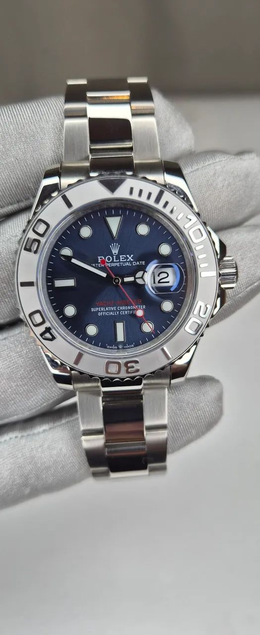 Relógio rolex yacht Master azul 