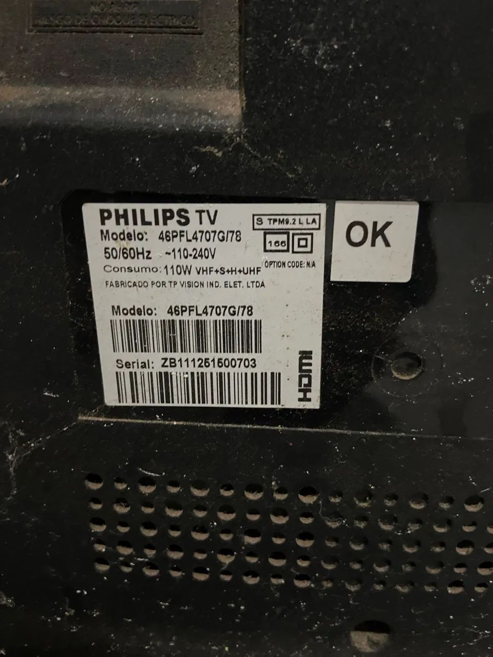 Tv Philips 50 polegadas para retirada de peças  - Foto 4