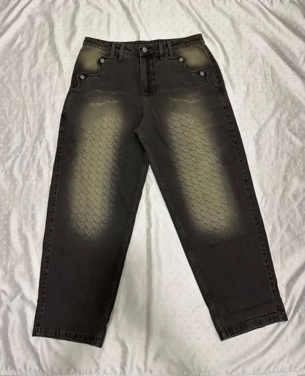 Calça Barra preta jeans G - Foto 2