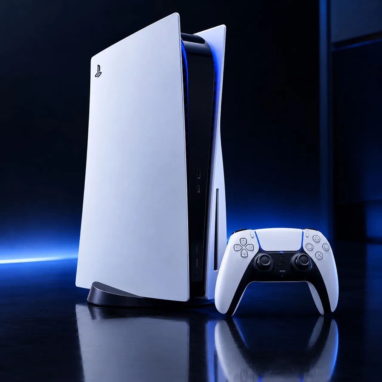 PS5, leitor e 2 controles