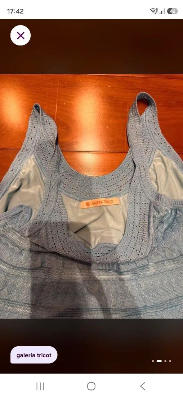 Lindo vestido de tricô azul - Foto 3