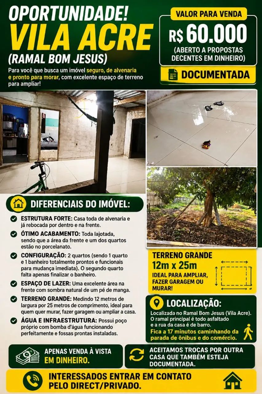 Casa no vila acre.