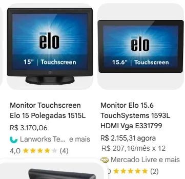 2 POR 1.500 Monitor Elo Touch Screen 15 Polegadas. - Foto 4