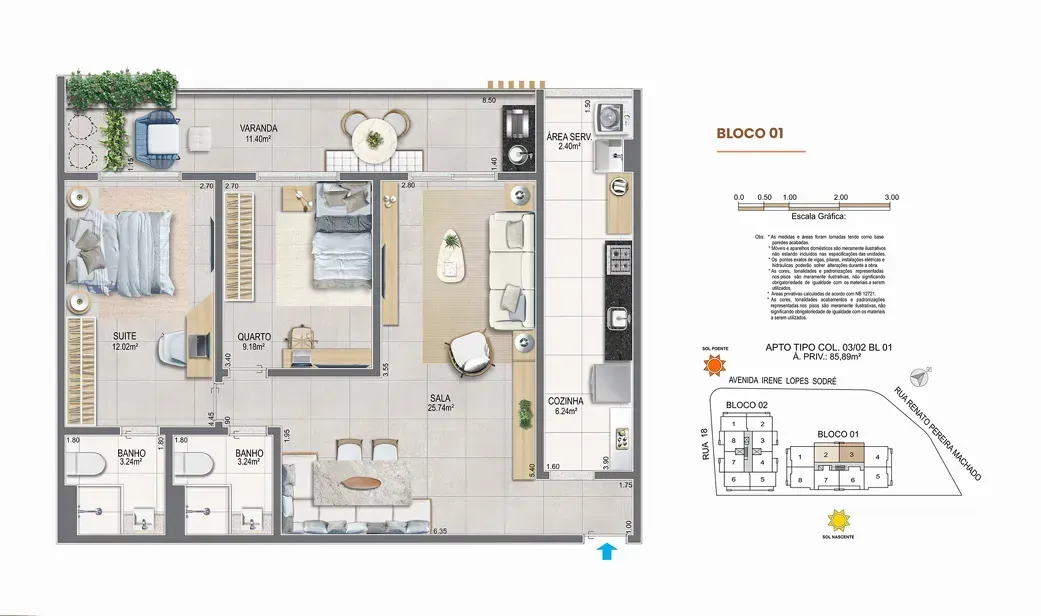PLANTA 85m²