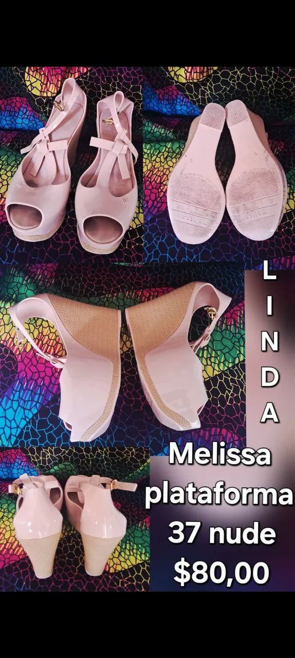 Plataforma Melissa linda nude $80,00 - Foto 2