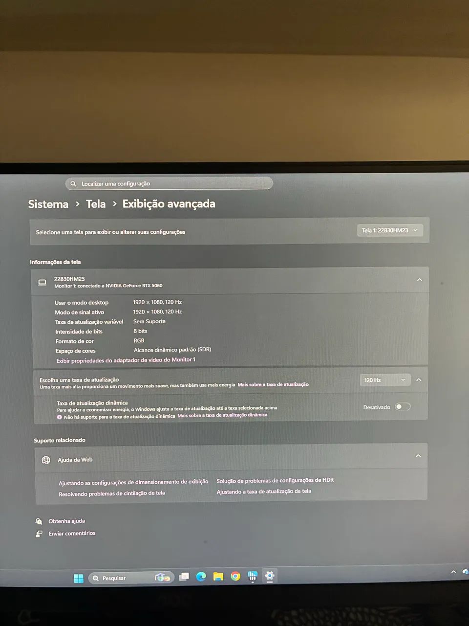 Monitor Aoc 215  120hz 1ms Gaming Hdmi Vga 22b35hm23 Preto 127/220v - Foto 4
