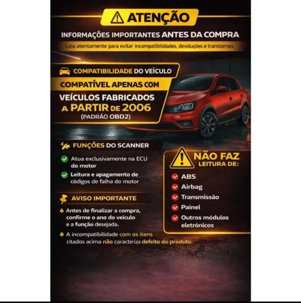 Leitor de Código de Falha no Motor - Foto 3