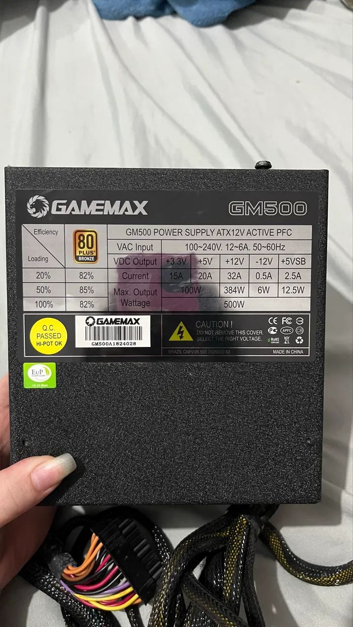 Fonte Gamemax 500W 80 plus bronze - Foto 4