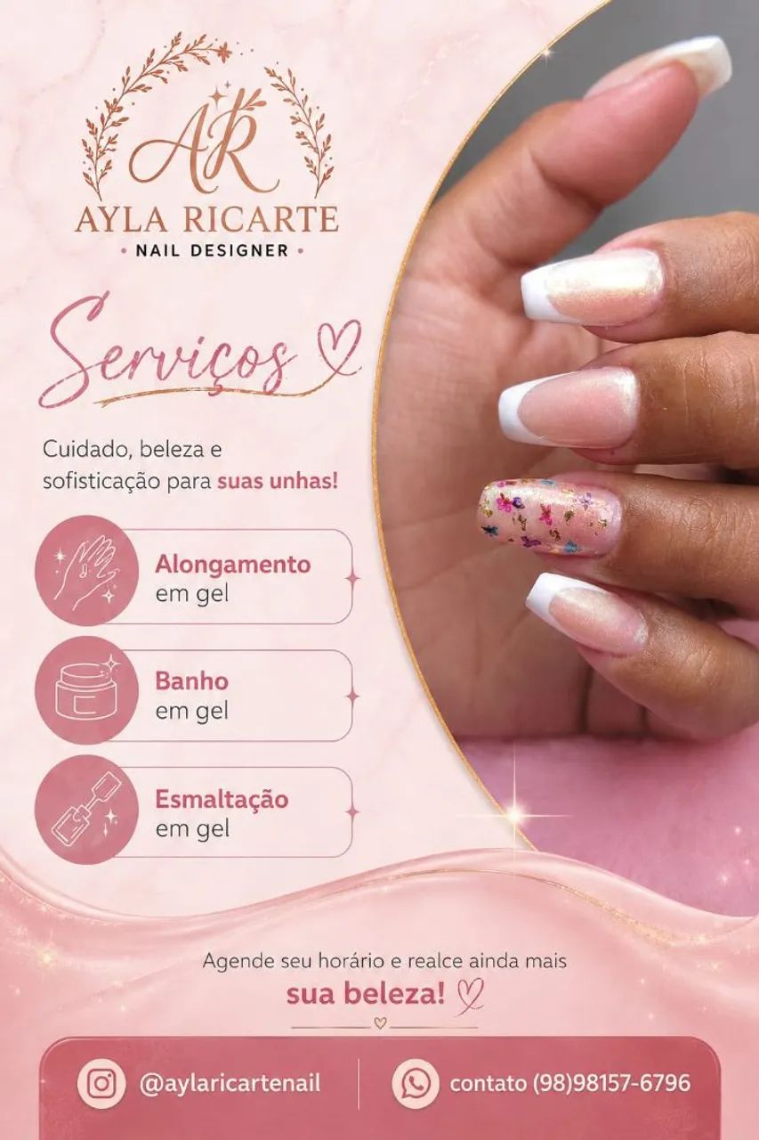 Alongamentos em gel- Nail designer 