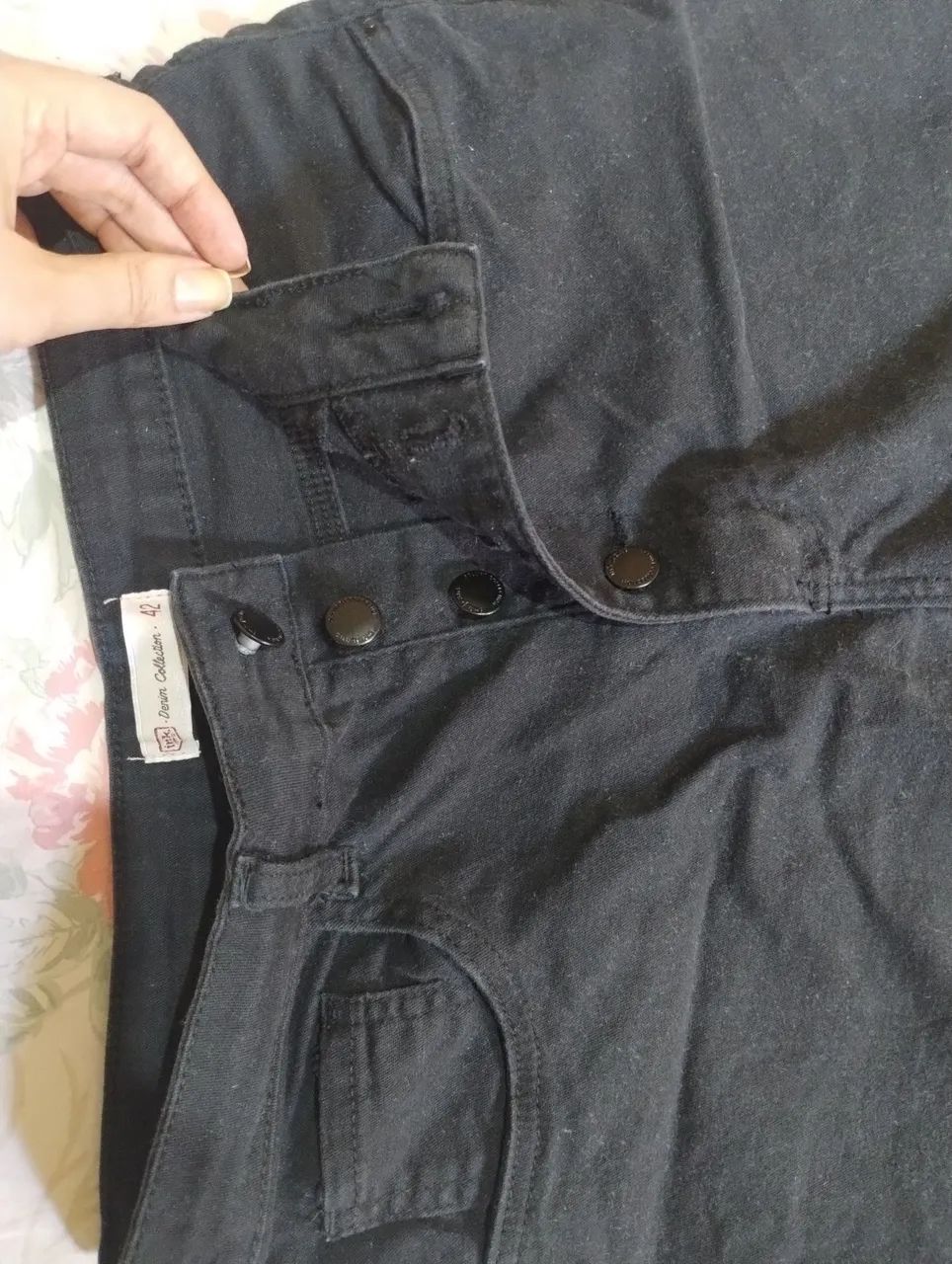 Short jeans cós alto preto  - Foto 2