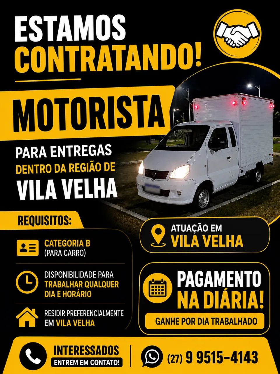 Contrata-se motorista 