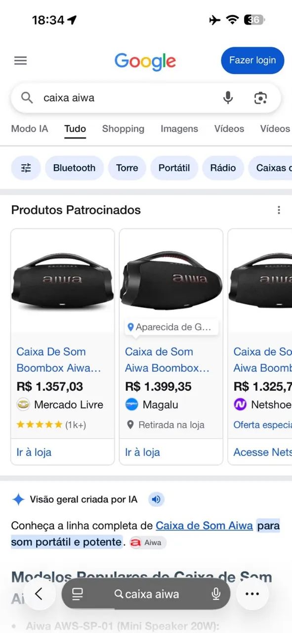 CAIXA DE SOM AIWA BOOMBOX PLUS - Foto 2