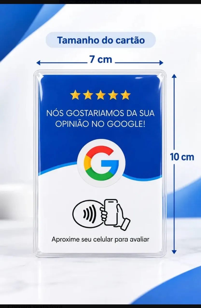 Cartão de avaliação google NFC  - Foto 2