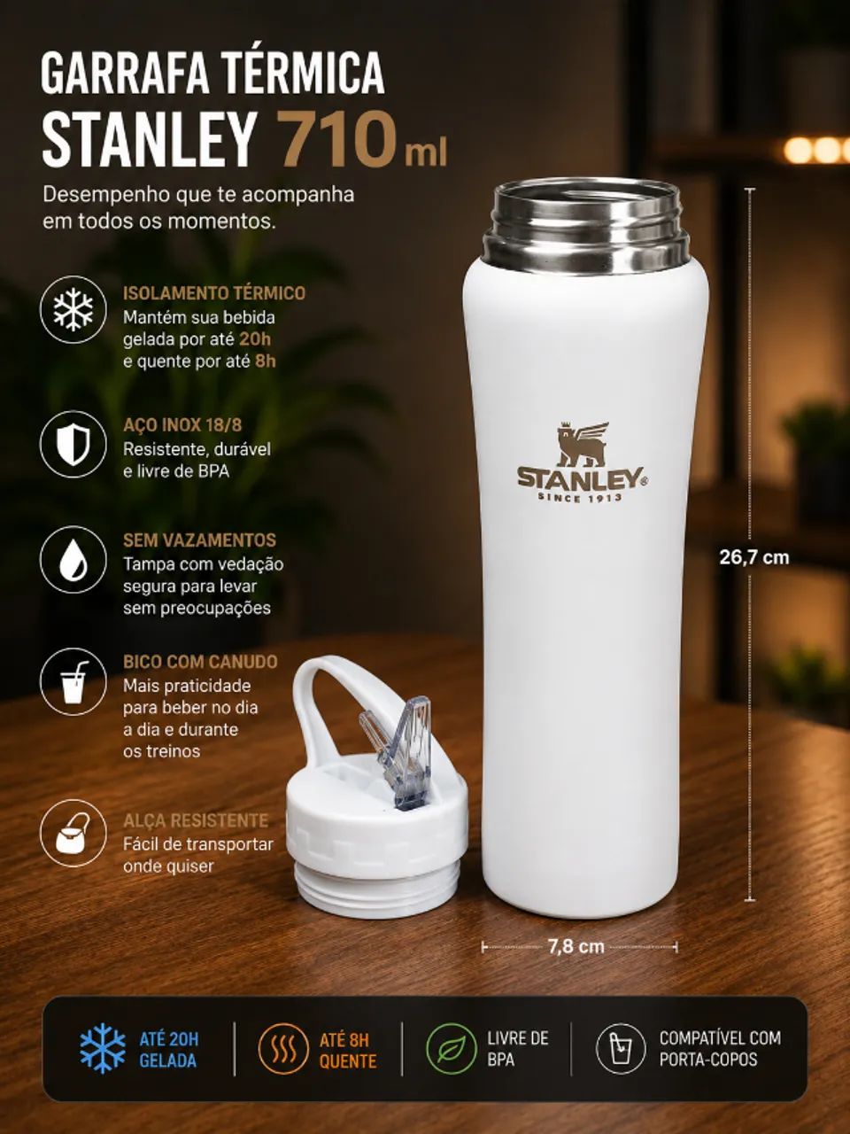 garrafa termica 750 ml squeeze premium  - Foto 2