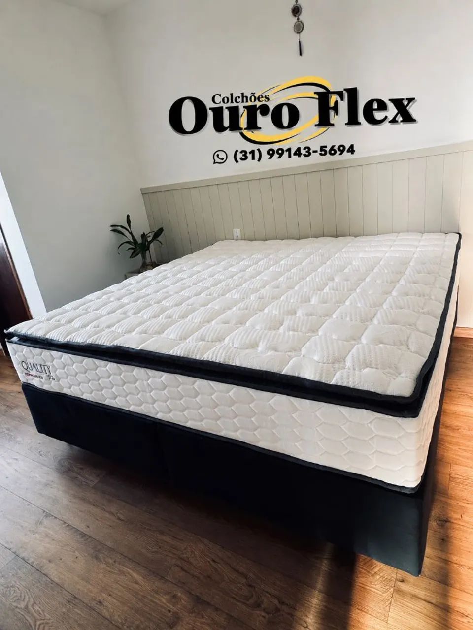 Cama king Size com Colchão molas ensacadas- Toraflex 
