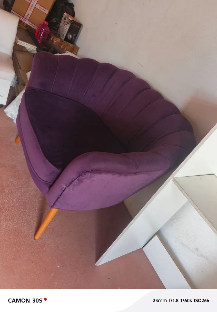 Poltrona de veludo  - Foto 4