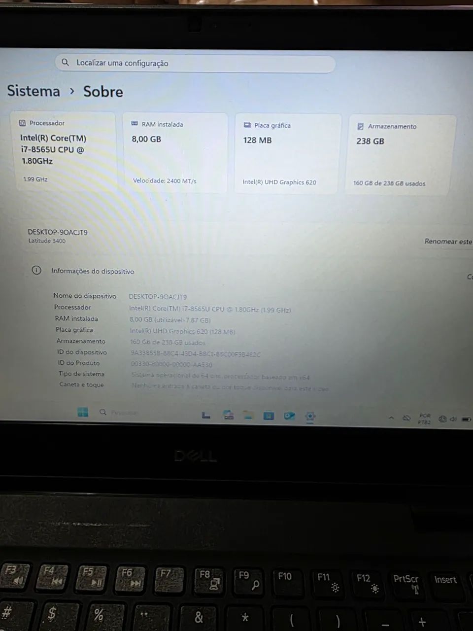 Notebook i7 8ger + 8gb ram e SSD 256gb - Foto 5