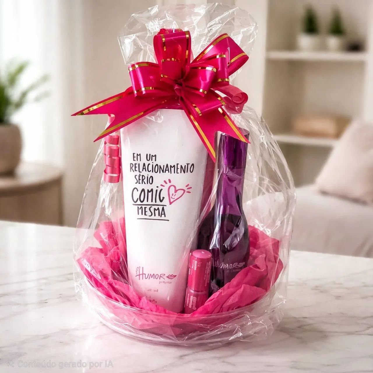 Kit Presente Premium: Perfume Natura Humor Próprio + Batom Avon Matte Pink dopamina