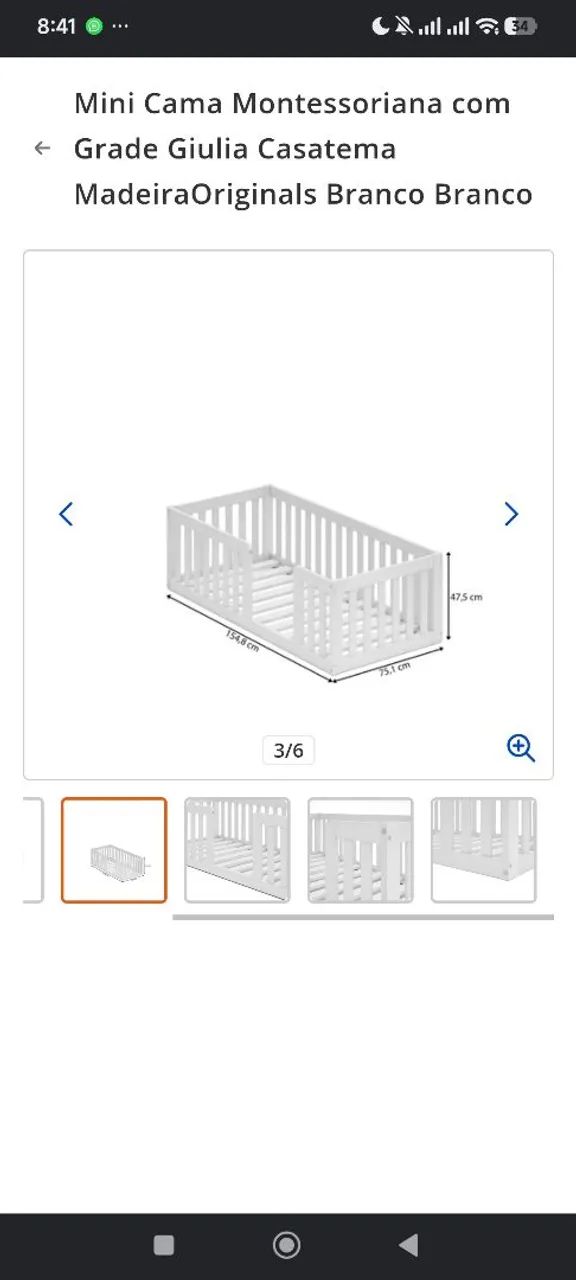Mini cama Montessoriana com colchão  - Foto 3