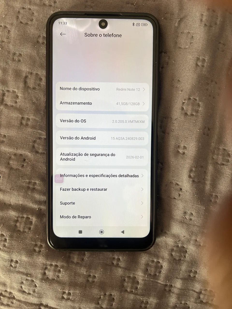 Smartphone xiaomi note 12 128g