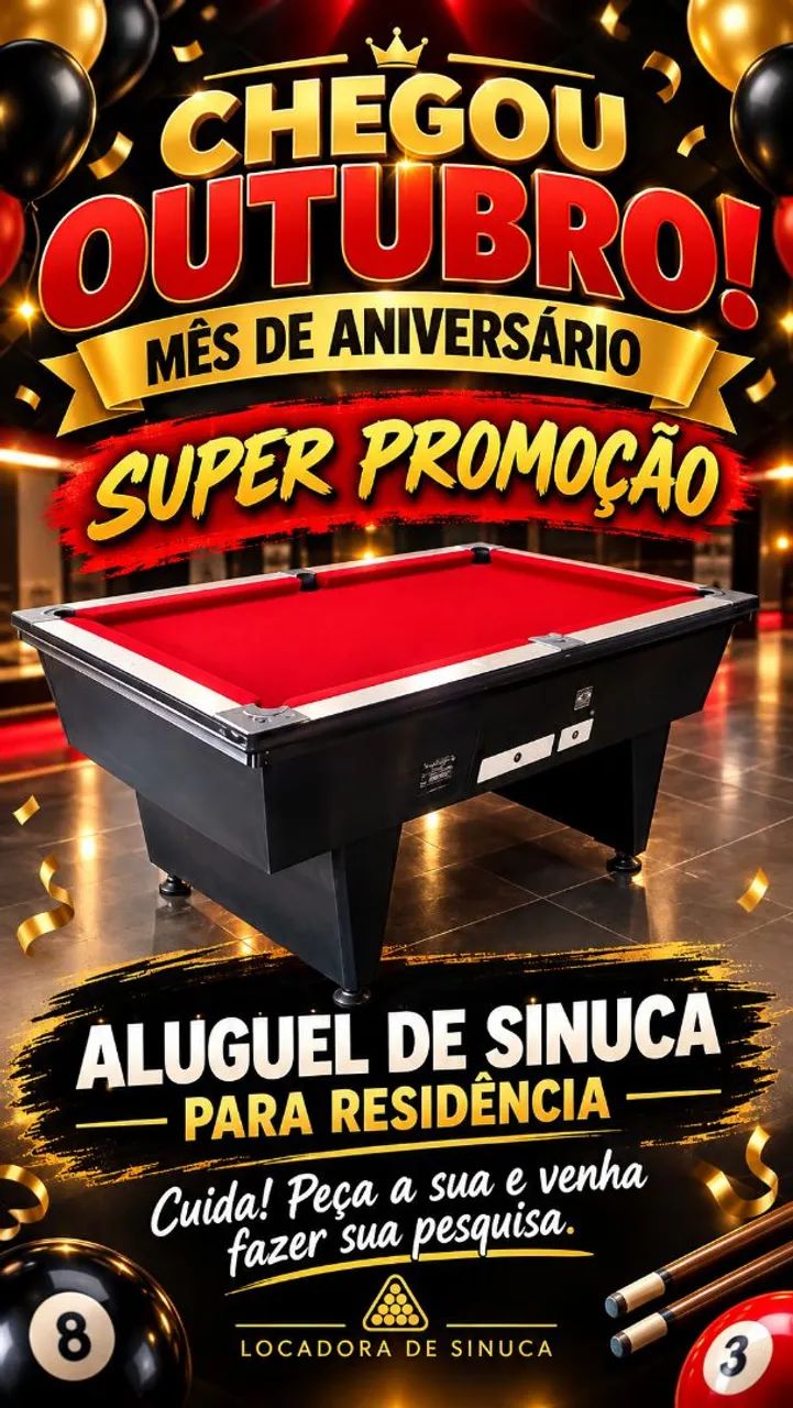 ALUGUEL DE SINUCA PRA RESIDÊNCIA 