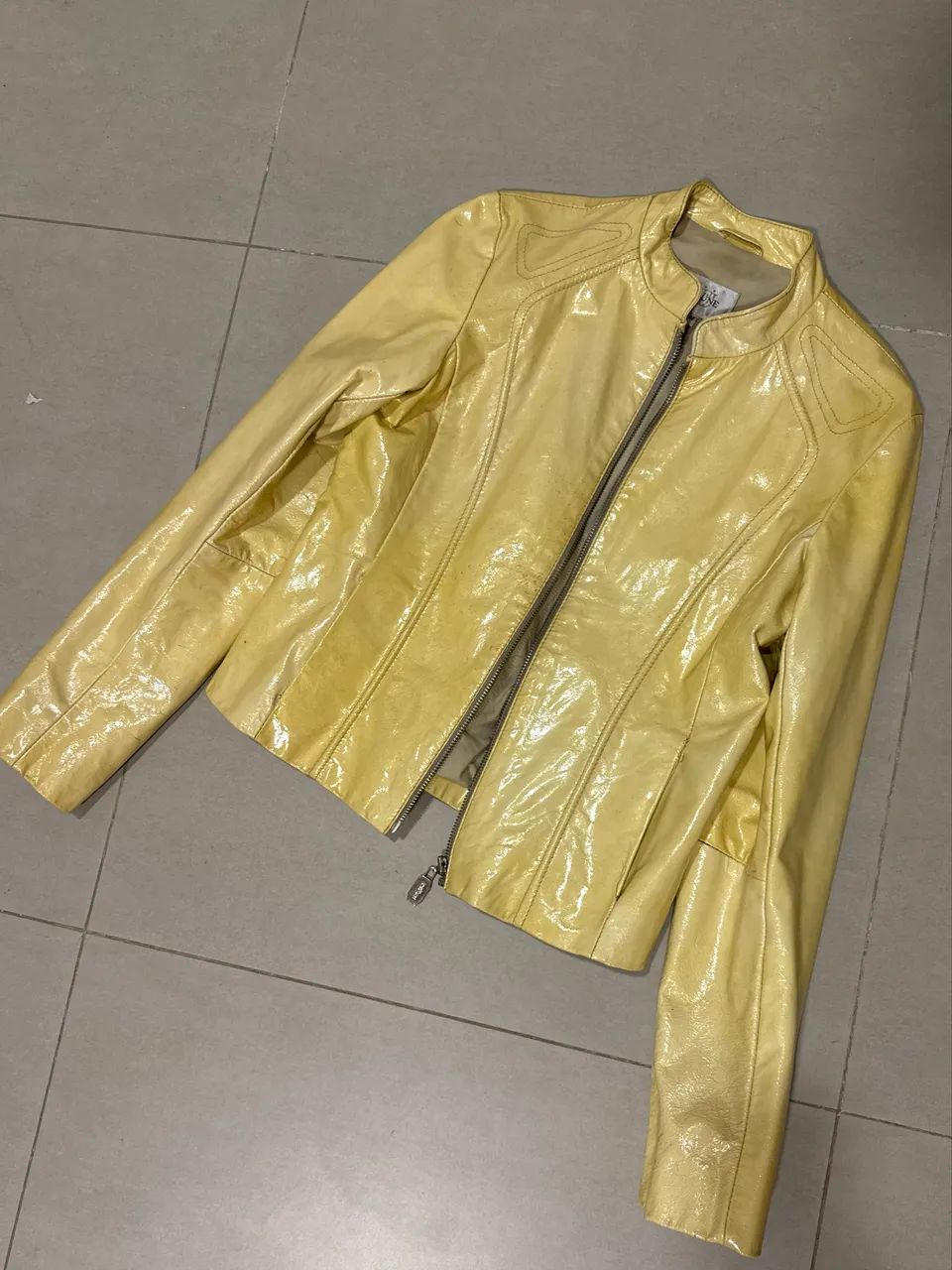 Jaqueta Biker Prune Couro Legítimo