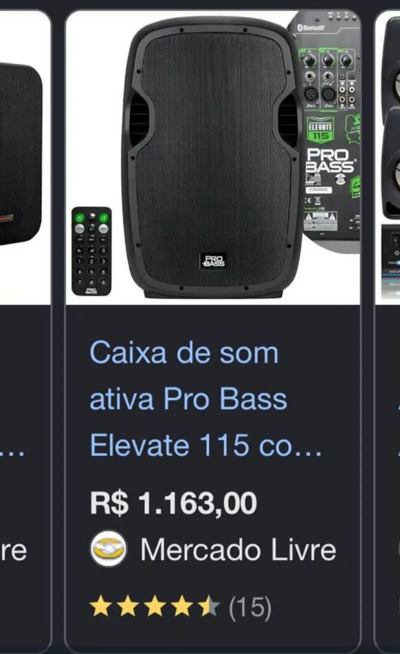 Caixa de som com tripé led bateria nova