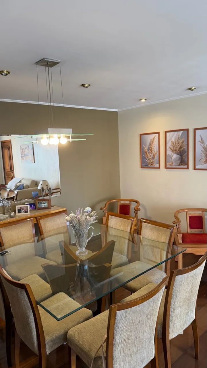 Mesa de Jantar com Tampo de Vidro e 8 Cadeiras - Elegante - Foto 2