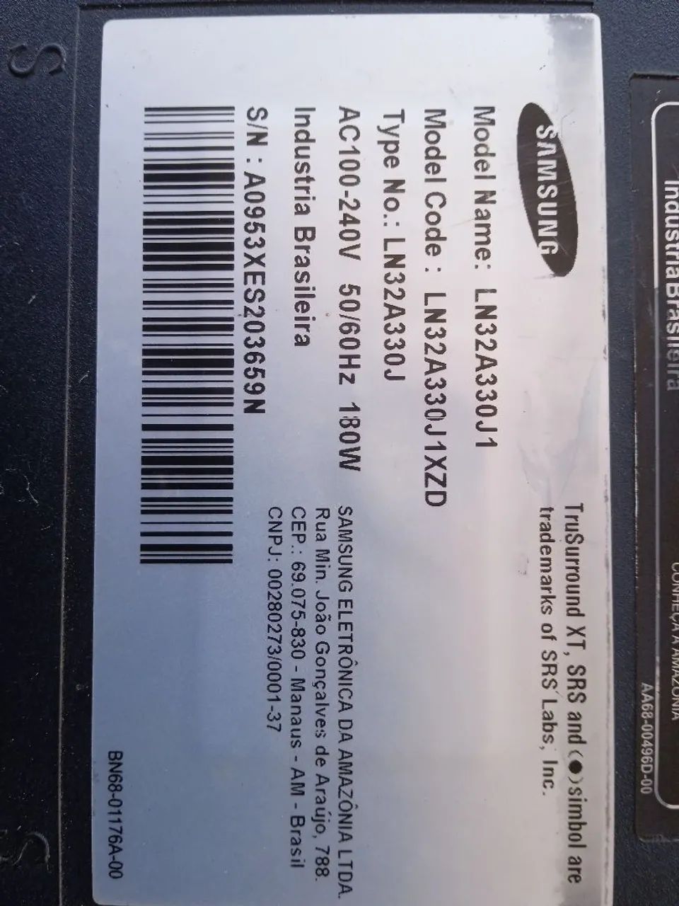 Tv 32"Samsung para peças  - Foto 3