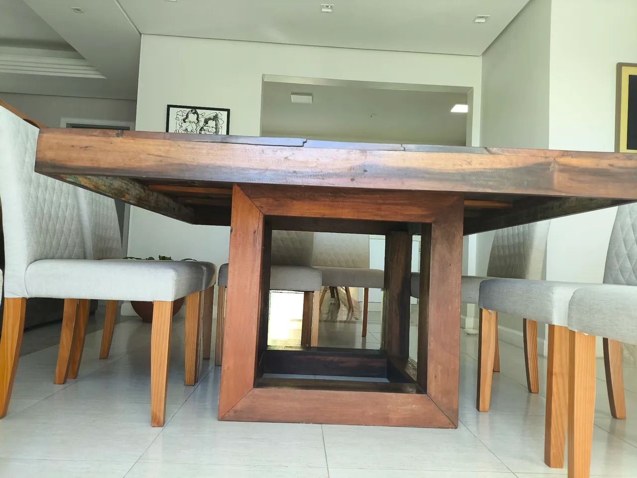 Mesa de madeira de demolição canela e peroba  - Foto 2