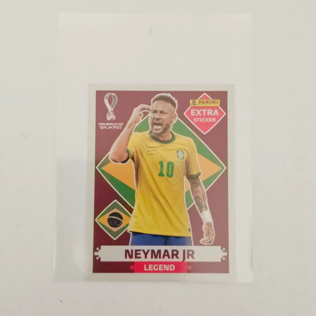 Figurinha Neymar Legend Bordô - Copa 2022
