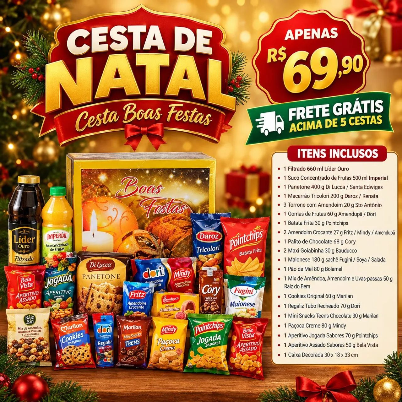 Cesta de Natal  - Foto 4