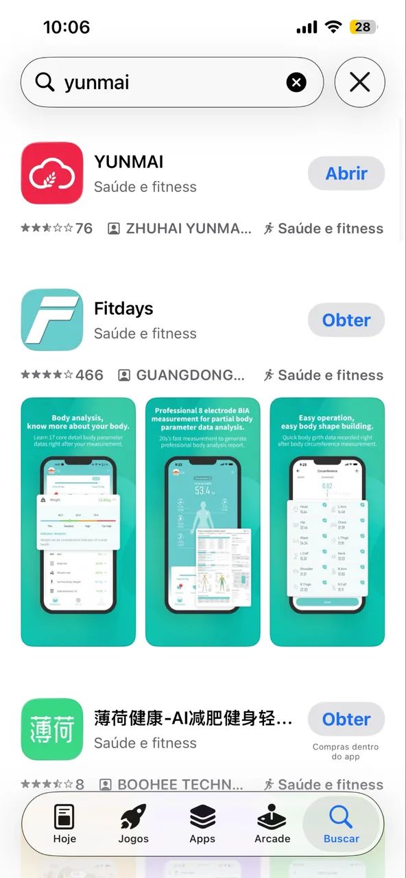 Balança de bioimpedancia YUNMAI 4 eletrodos com app  - Foto 5
