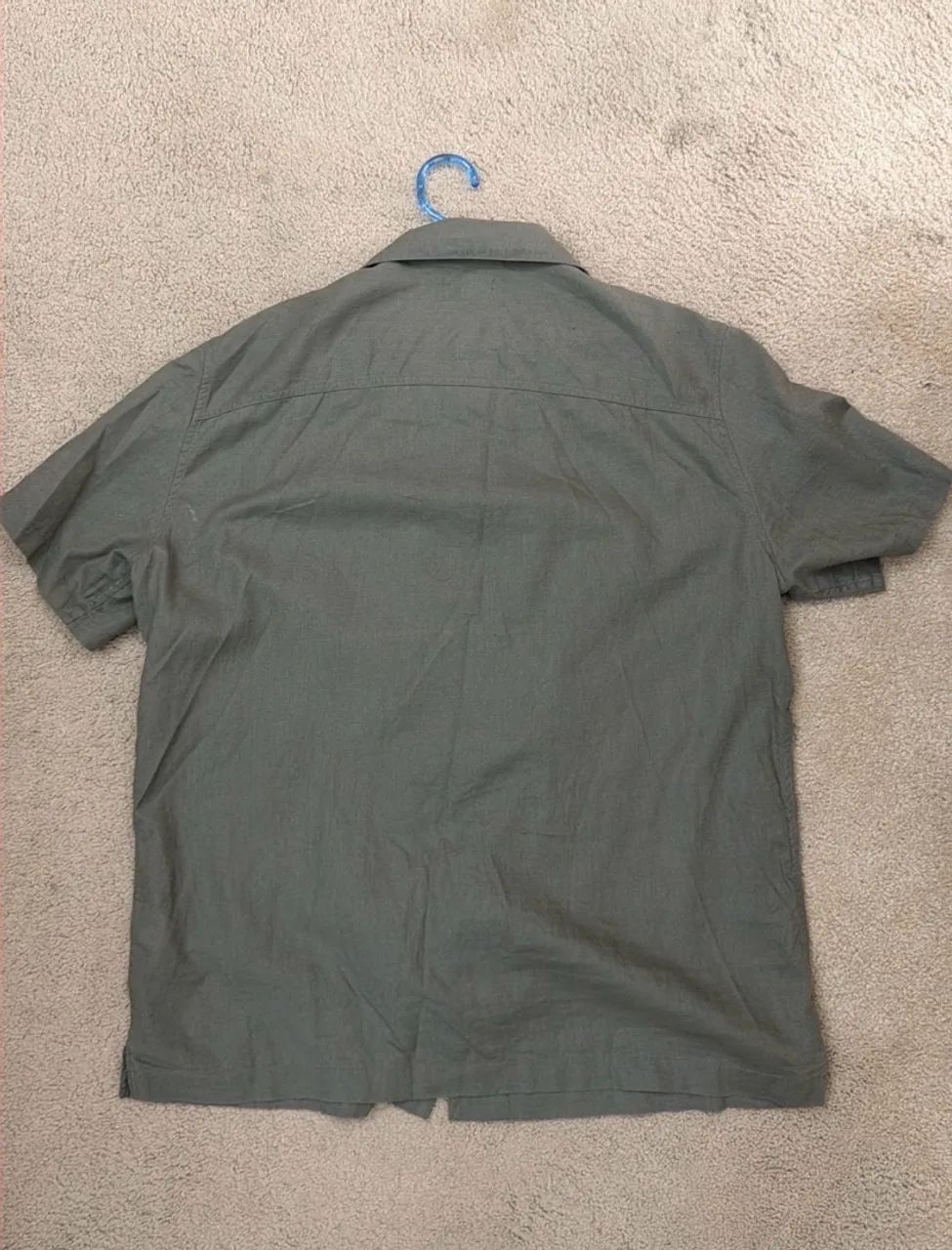 Camisa de Linho GAP Verde G - Foto 4