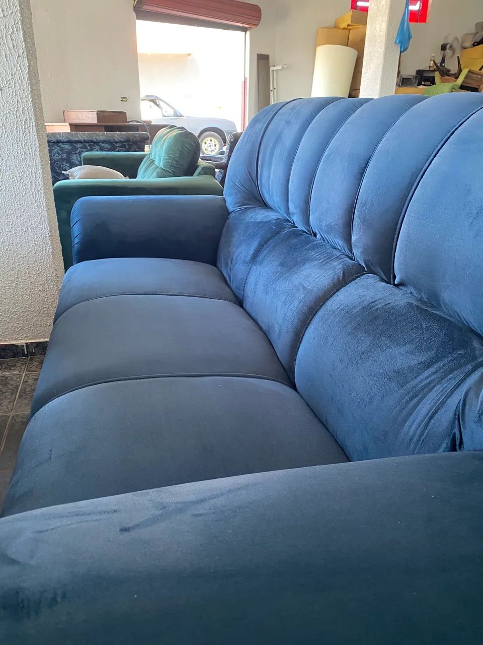 Sofá azul novo fabricado  - Foto 3