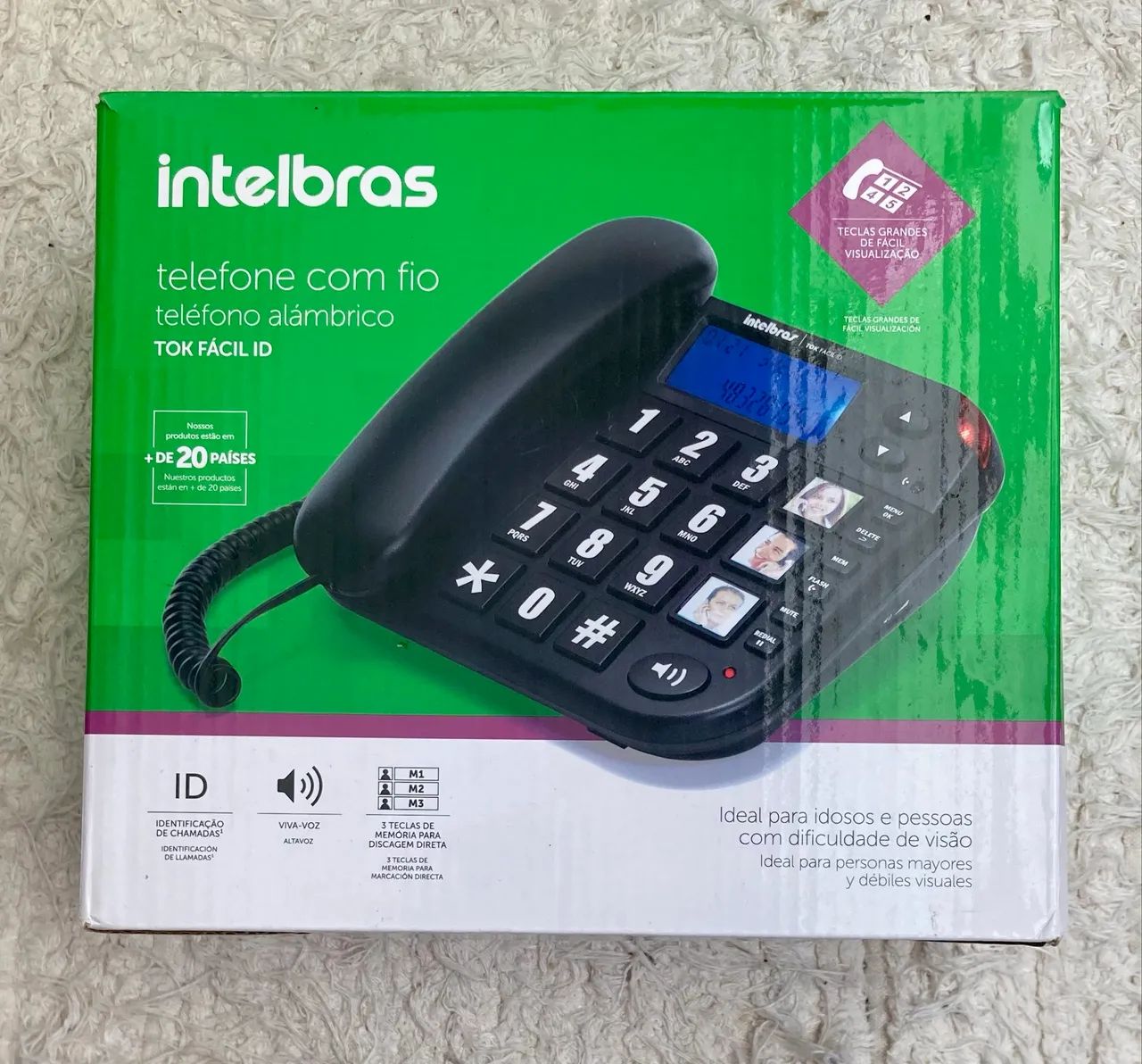 Telefone Fixo Intelbras Tok Fácil ID