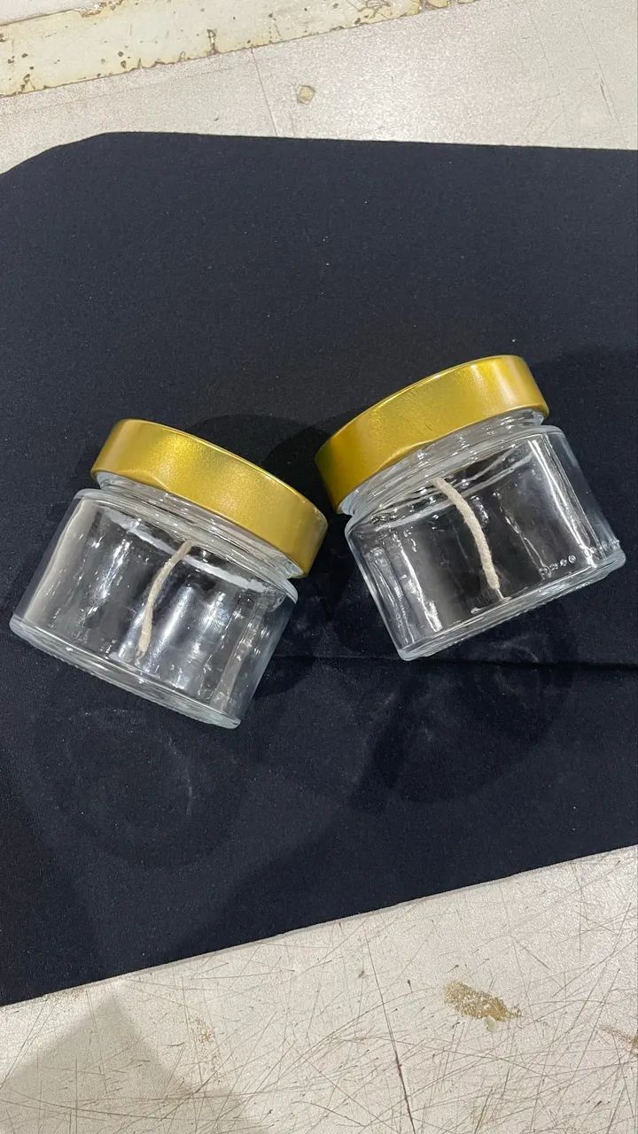 Pote de vidro com tampa