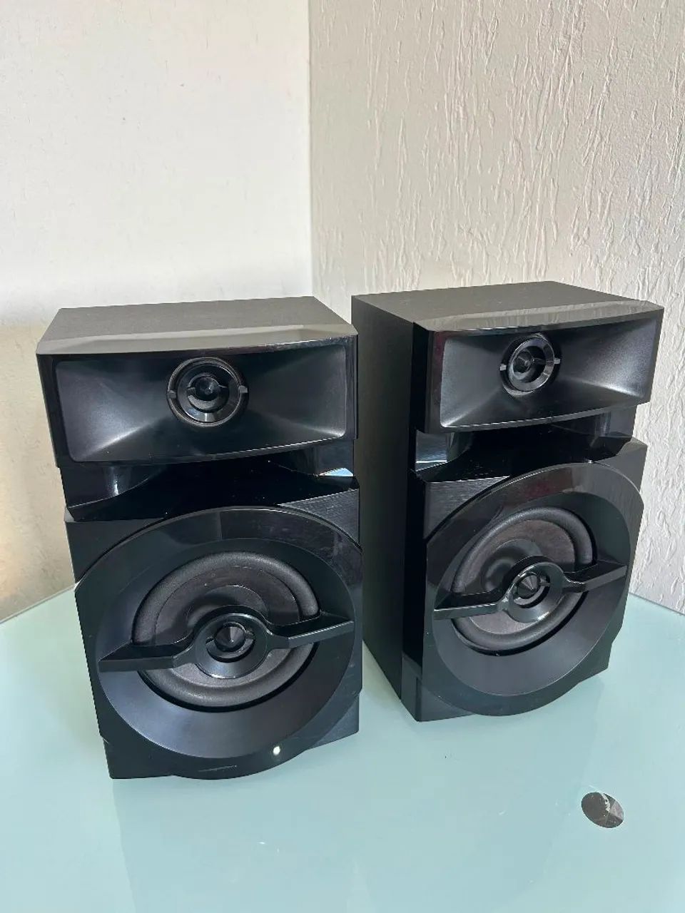 Par de caixas de som Panasonic 125w rms