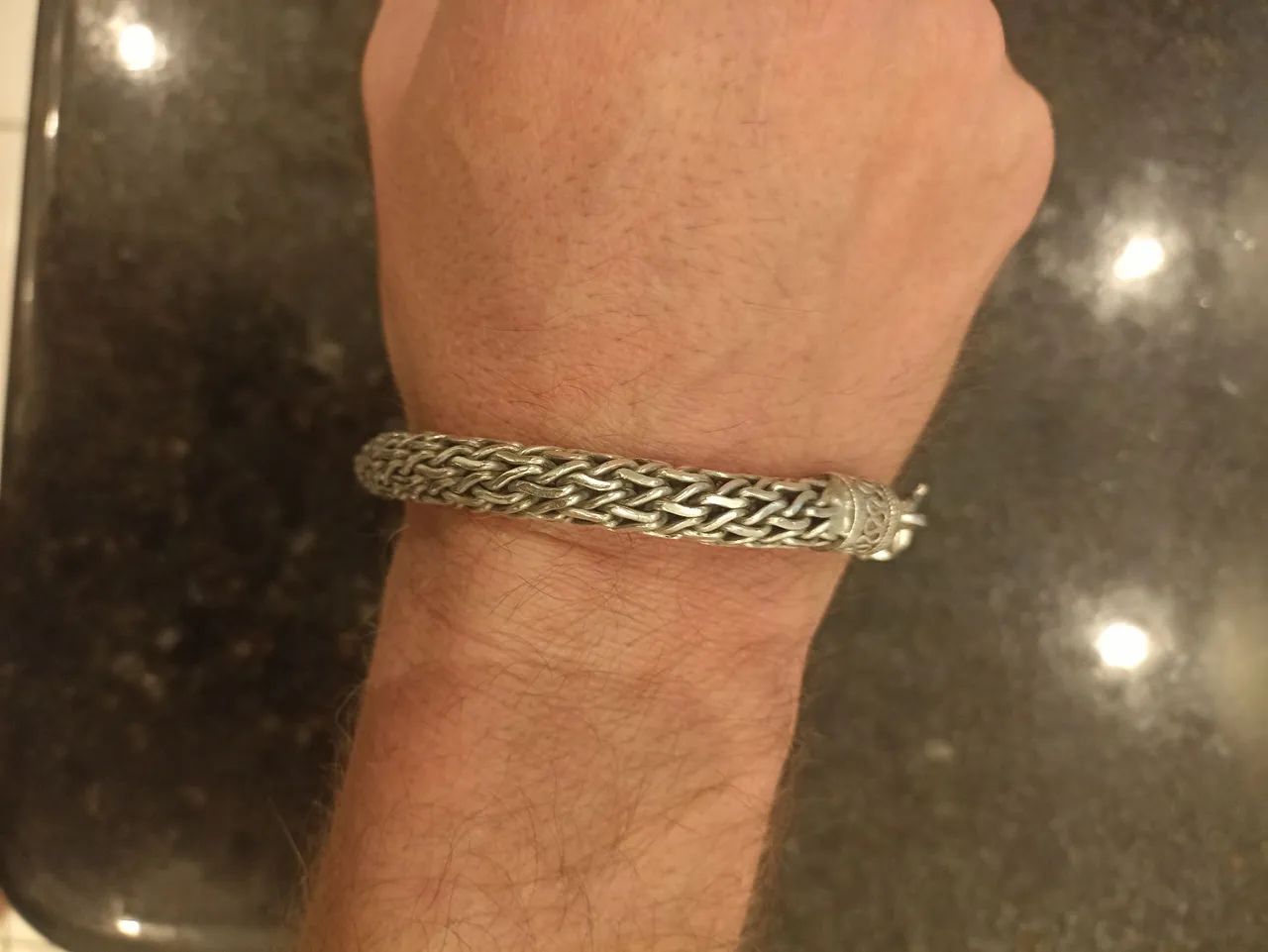 Pulseira de prata grossa raridade  - Foto 3