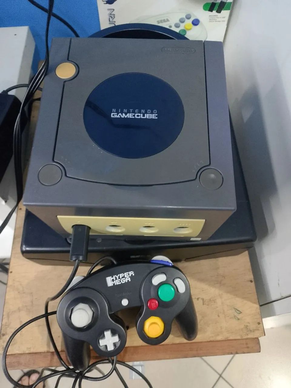 GameCube com jogos 