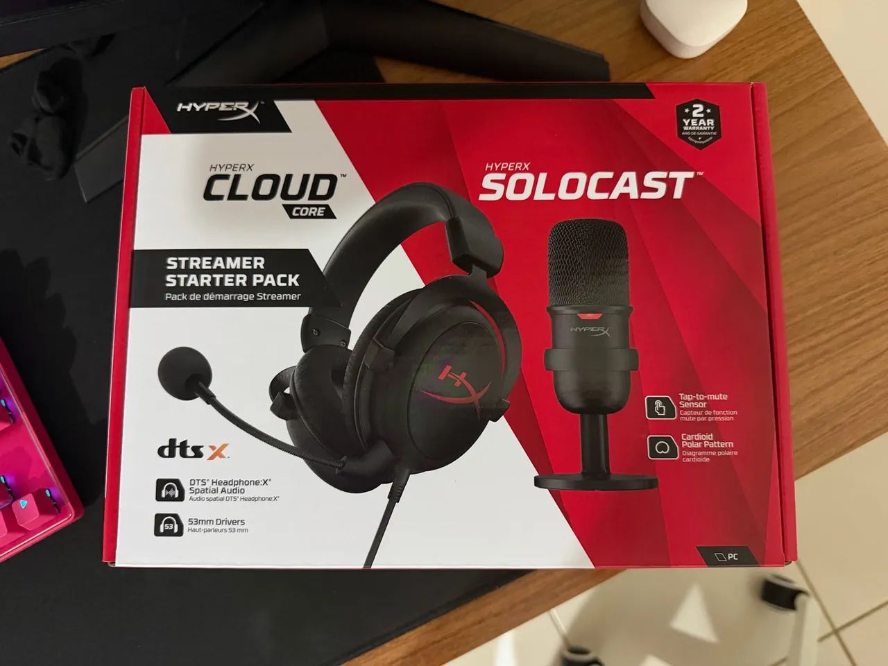 Kit Hyperx Cloud Core + Solocast 