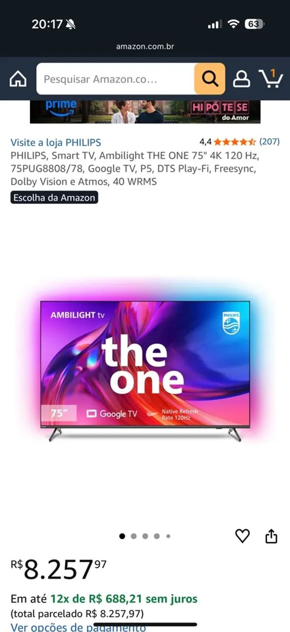 Smart TV Philips The One 75 polegadas - Foto 2